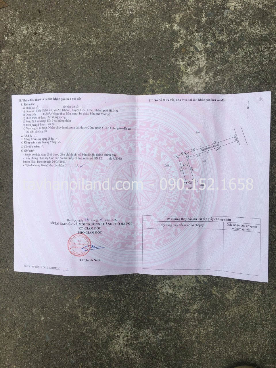 Bán đất tai Ngãi Cầu An Khánh